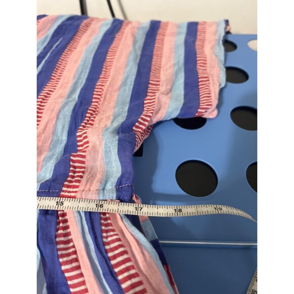 OLIPHANT Striped Tassel Tiered Dress | Boho Summer Mini | Vacation Resort Wear - Picture 12 of 14